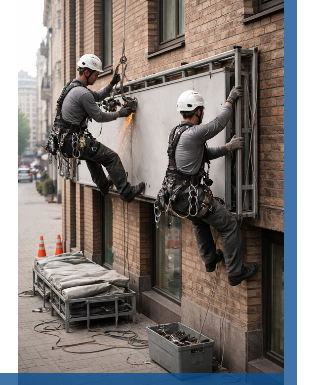 Демонтаж рекламной вывески в Клине от 6659 р. | ВЫСОТНИК-Кли