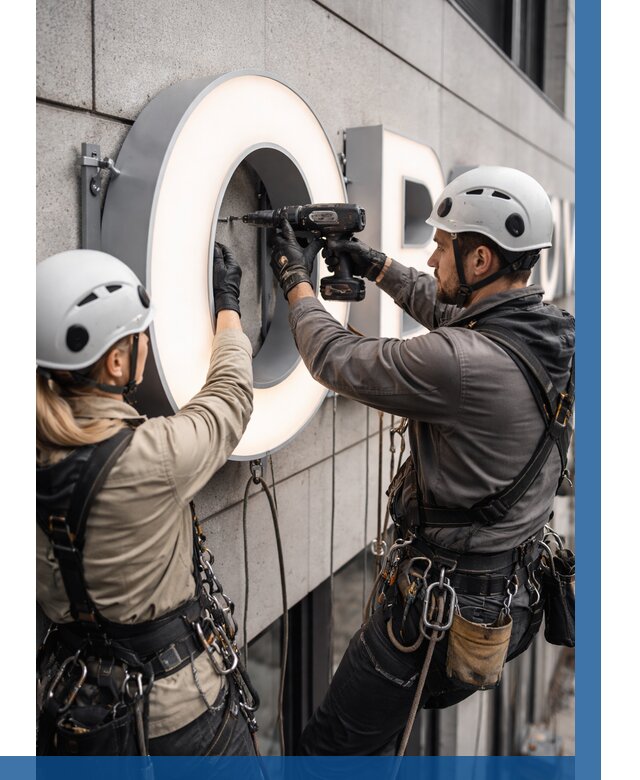 Монтаж световых букв в Клине от 3074 р. под ключ ВЫСОТНИК-Кли