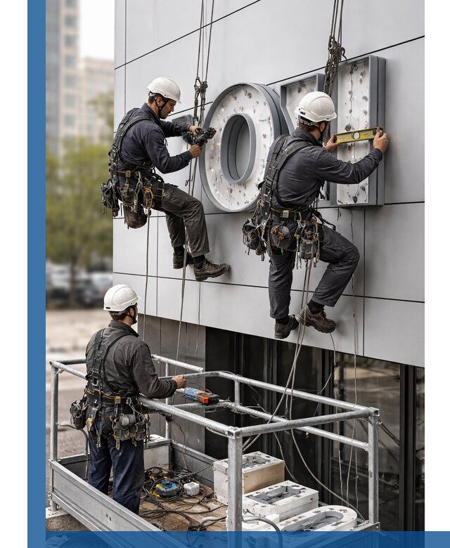 Профессиональный монтаж световых букв в Клине под ключ