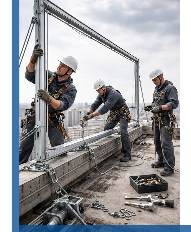 Монтаж крышных рекламных конструкций под ключ в Клине