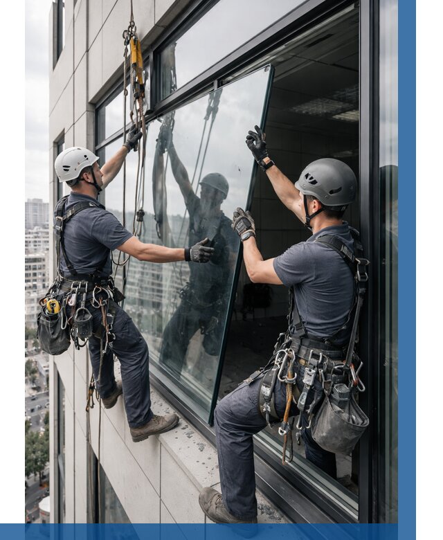 Замена стеклопакетов на высоте в Клине от 5635 р. | ВЫСОТНИК-Кли