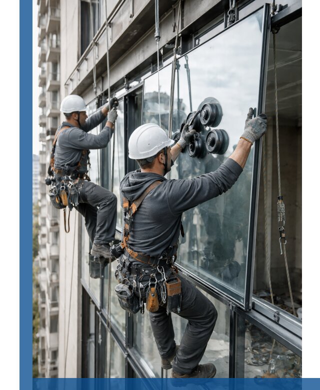 Витражное остекление фасадов и лоджий в Клине под ключ