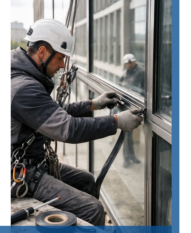 Ремонт витражных конструкций в Клине от 3586 р. | ВЫСОТНИК-Кли