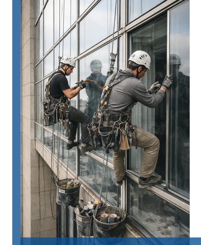 Ремонт витражных конструкций и фасадного остекления в Клине