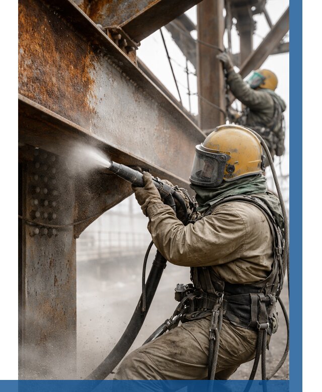 Пескоструйная очистка металлоконструкций в Клине по 615 р.  ВЫСОТНИК-Кли