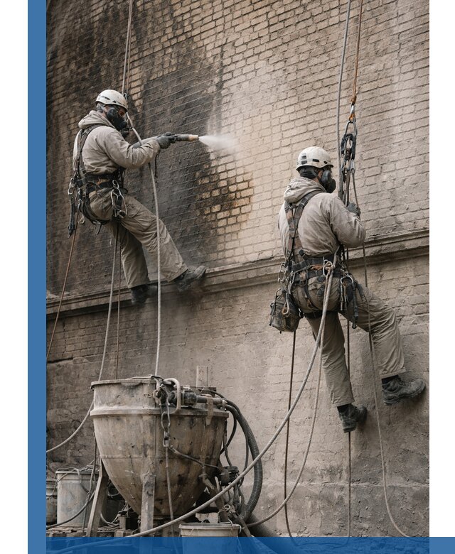 Пескоструйная очистка фасадов в Клине профессионально