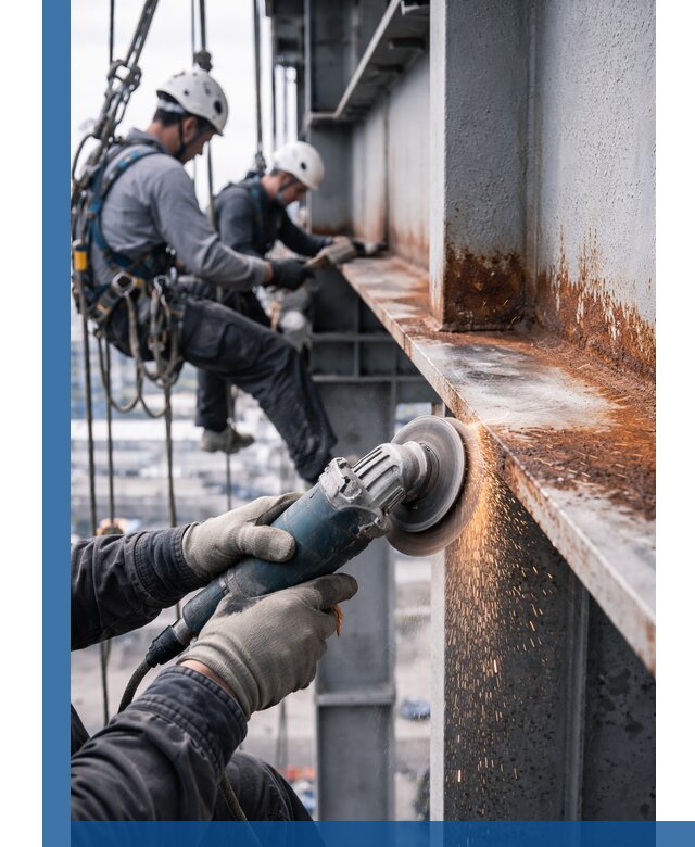 Зачистка металла от ржавчины и подготовка поверхностей в Клине