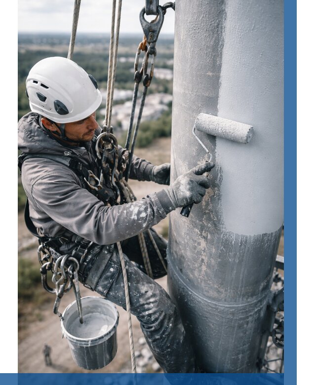 Покраска мачт связи под ключ в Клине от 871 р. | ВЫСОТНИК-Кли