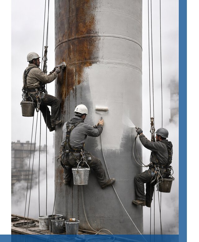 Покраска дымовых труб в Клине от 8708 р. | ВЫСОТНИК-Кли