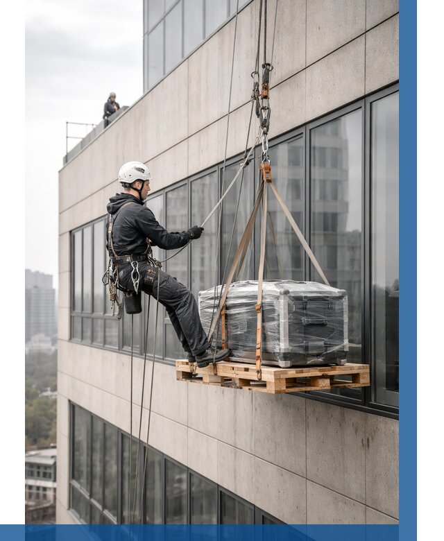 Спуск груза по фасаду в Клине от 3586 р. | ВЫСОТНИК-Кли