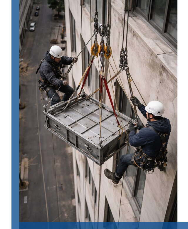 Спуск и подъем грузов по фасаду в Клине для зданий