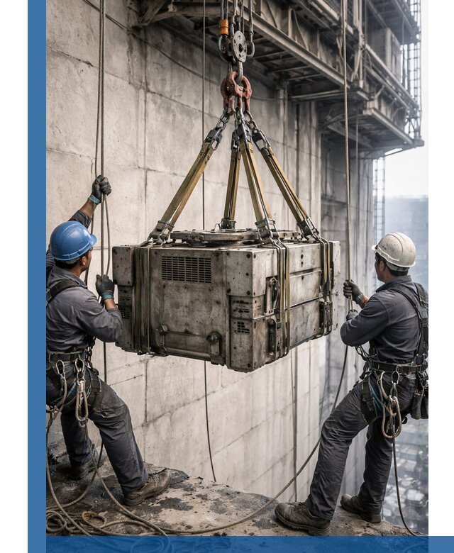 Такелажные работы на высоте, подъем и монтаж грузов в Клине