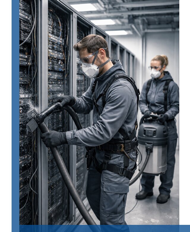 Обеспыливание серверной комнаты в Клине, профессиональная очистка