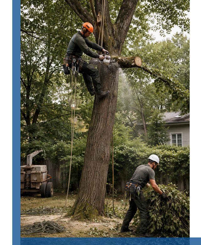 Кронирование деревьев в Клине, безопасная высотная обрезка