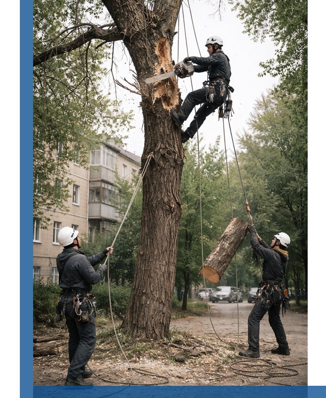Срочное удаление аварийных деревьев в Клине с гарантией безопасности