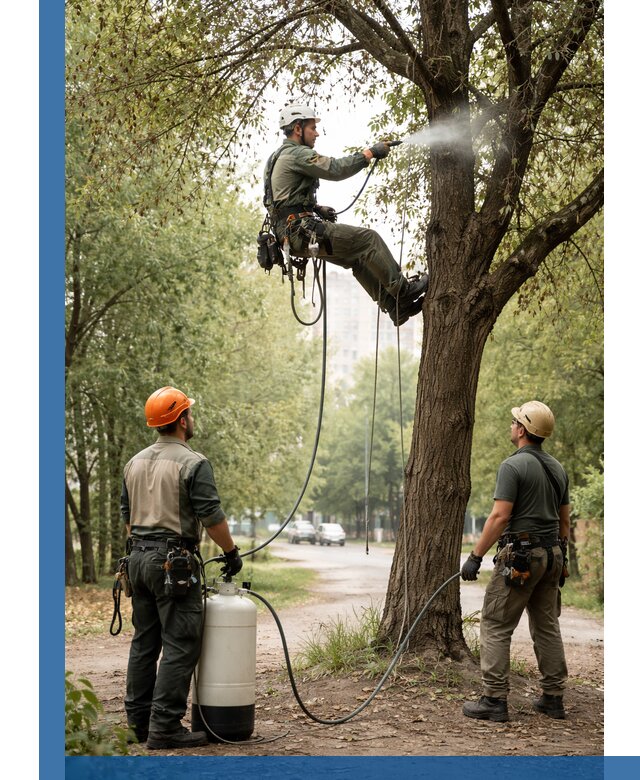 Обработка деревьев от вредителей в Клине профессиональная защита