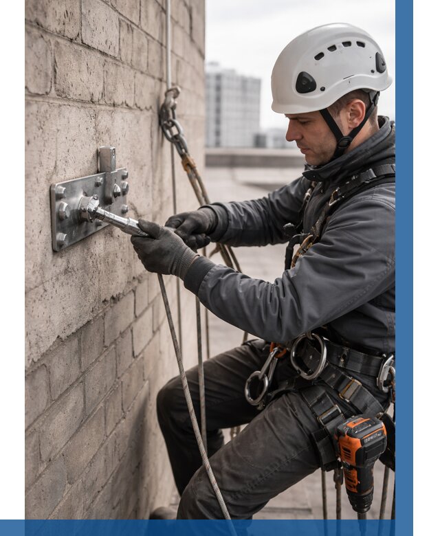 Установка анкерных точек в Клине от 3586 р. | ВЫСОТНИК-Кли