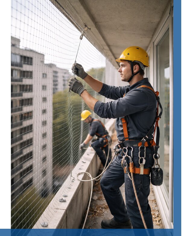 Монтаж сетки от птиц в Клине от 4610 р. | ВЫСОТНИК-Кли